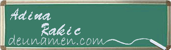 Adina Rakic Visitenkarte